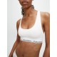 Calvin Klein Unlined Bralette 0000F3785E-100  με φαρδύ λάστιχο και αθλητική πλάτη ΑΣΠΡΟ