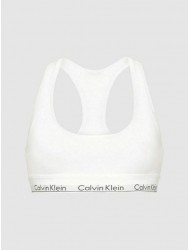 Calvin Klein Unlined Bralette 0000F3785E-100  με φαρδύ λάστιχο και αθλητική πλάτη ΑΣΠΡΟ