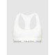 Calvin Klein Unlined Bralette 0000F3785E-100  με φαρδύ λάστιχο και αθλητική πλάτη ΑΣΠΡΟ