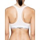 Calvin Klein Unlined Bralette 0000F3785E-100  με φαρδύ λάστιχο και αθλητική πλάτη ΑΣΠΡΟ