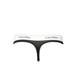 Calvin Klein Thong 000F3786E-001,  Γυναικείο Κυλοτάκι Στρινγκ με εξωτερικό λάστιχο, ΜΑΥΡΟ