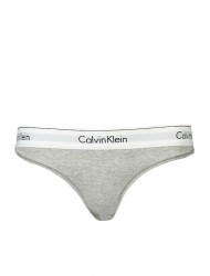 Calvin Klein Thong 0000F3786E-020,  Γυναικείο Κυλοτάκι Στρινγκ με εξωτερικό λάστιχο, ΓΚΡΙ