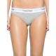 Calvin Klein Thong 0000F3786E-020,  Γυναικείο Κυλοτάκι Στρινγκ με εξωτερικό λάστιχο, ΓΚΡΙ