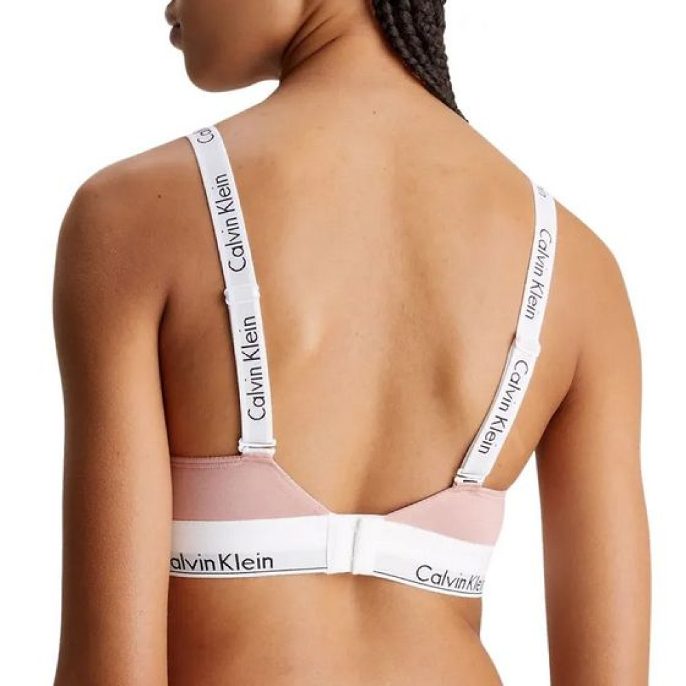 Γυναικείο Μπουστάκι για μεγάλο στήθος Calvin Klein  000QF7060E-TQ0 Light Lined Bralette FULL CUP, ΑΠΑΛΟ ΣΟΜΟΝ