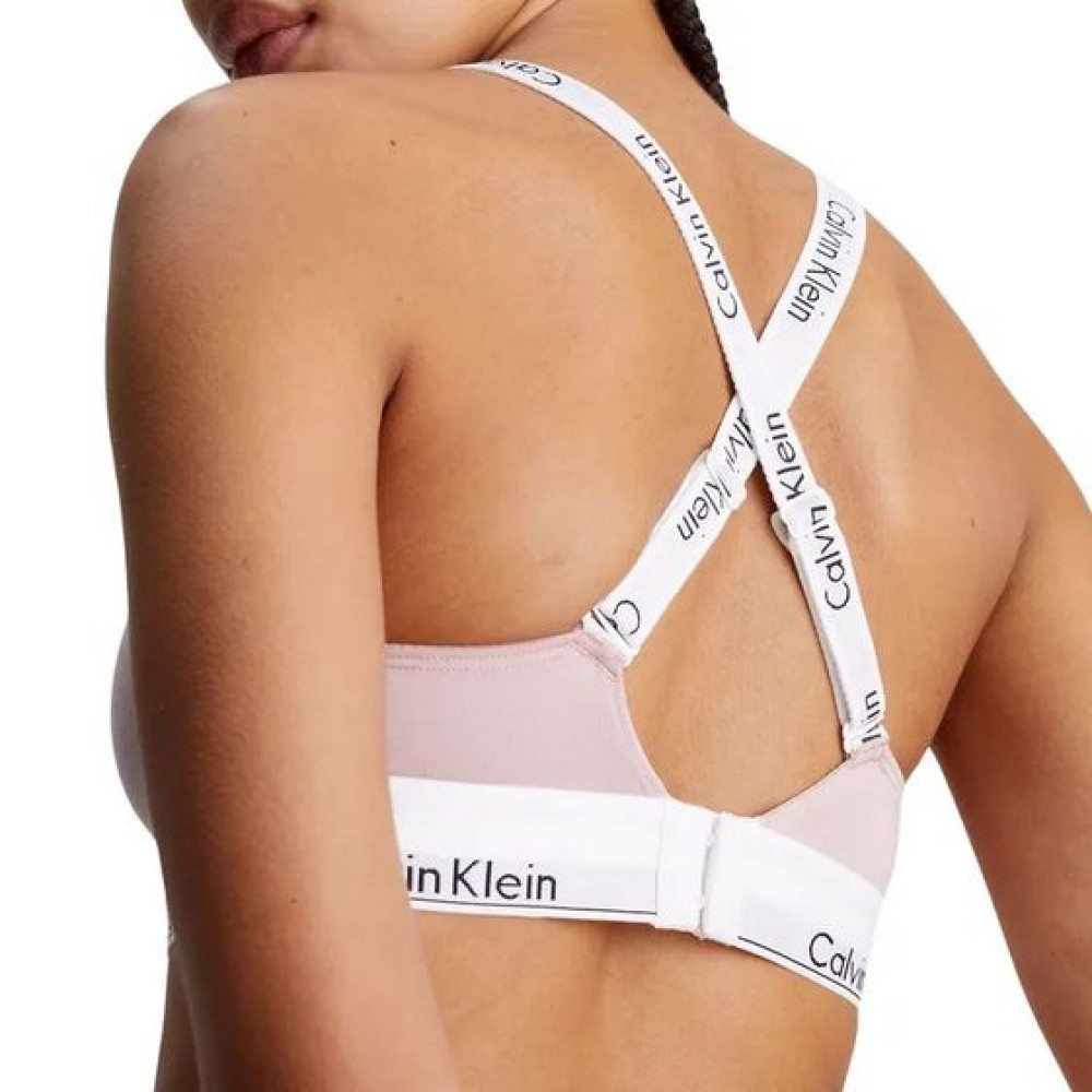 Γυναικείο Μπουστάκι για μεγάλο στήθος Calvin Klein  000QF7060E-TQ0 Light Lined Bralette FULL CUP, ΑΠΑΛΟ ΣΟΜΟΝ