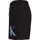 Calvin Klein Drawstring Swimwear Men KM0KM01003-BEH, Ανδρικό Μαγιό Calvin Klein Μεσαίου Μήκους, ΜΑΥΡΟ