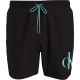 Calvin Klein Drawstring Swimwear Men KM0KM01003-BEH, Ανδρικό Μαγιό Calvin Klein Μεσαίου Μήκους, ΜΑΥΡΟ