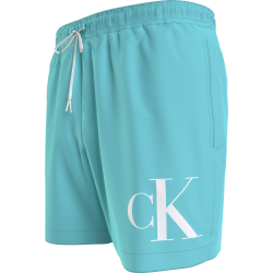 Calvin Klein Drawstring Swimwear Men KM0KM01003-CSY, Ανδρικό Μαγιό Calvin Klein Μεσαίου Μήκους, ΤΥΡΚΟΥΑΖ