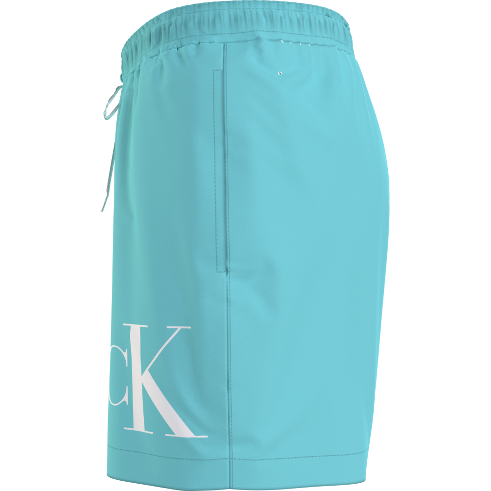 Calvin Klein Drawstring Swimwear Men KM0KM01003-CSY, Ανδρικό Μαγιό Calvin Klein Μεσαίου Μήκους, ΤΥΡΚΟΥΑΖ