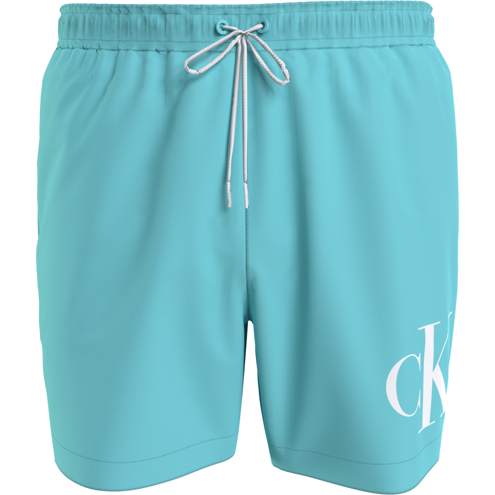 Calvin Klein Drawstring Swimwear Men KM0KM01003-CSY, Ανδρικό Μαγιό Calvin Klein Μεσαίου Μήκους, ΤΥΡΚΟΥΑΖ