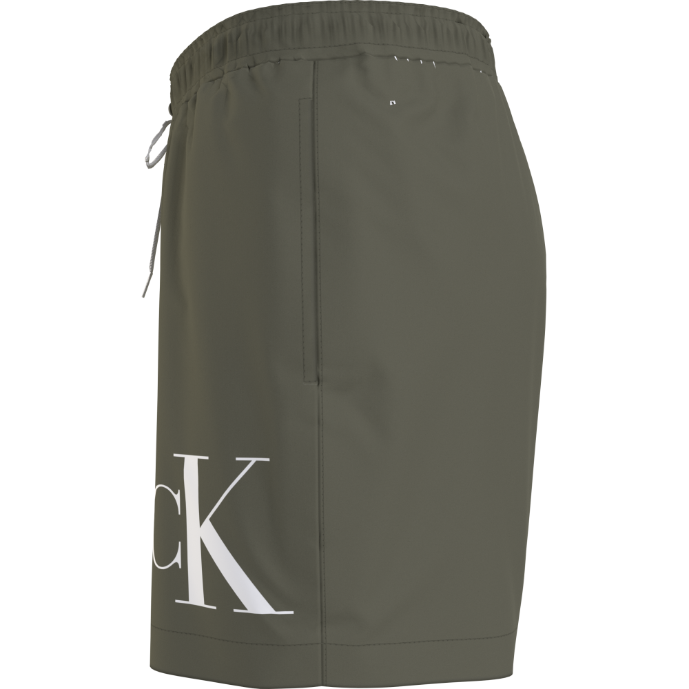 Calvin Klein Plus Size Medium Drawstring Swimwear Men KM0KM01003-LDY, Ανδρικό Μαγιό Calvin Klein Μεσαίου Μήκους, DUSTY OLIVE