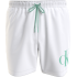 Calvin Klein Medium Drawstring Swimwear Men KM0KM01003-YCD, Ανδρικό Μαγιό Calvin Klein Μεσαίου Μήκους, ΑΣΠΡΟ