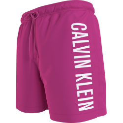 Calvin Klein medium Drawstring Swimwear Men KM0KM01004-T9Z, Ανδρικό Μαγιό Calvin Klein Μεσαίου Μήκους, ΦΟΥΞΙΑ