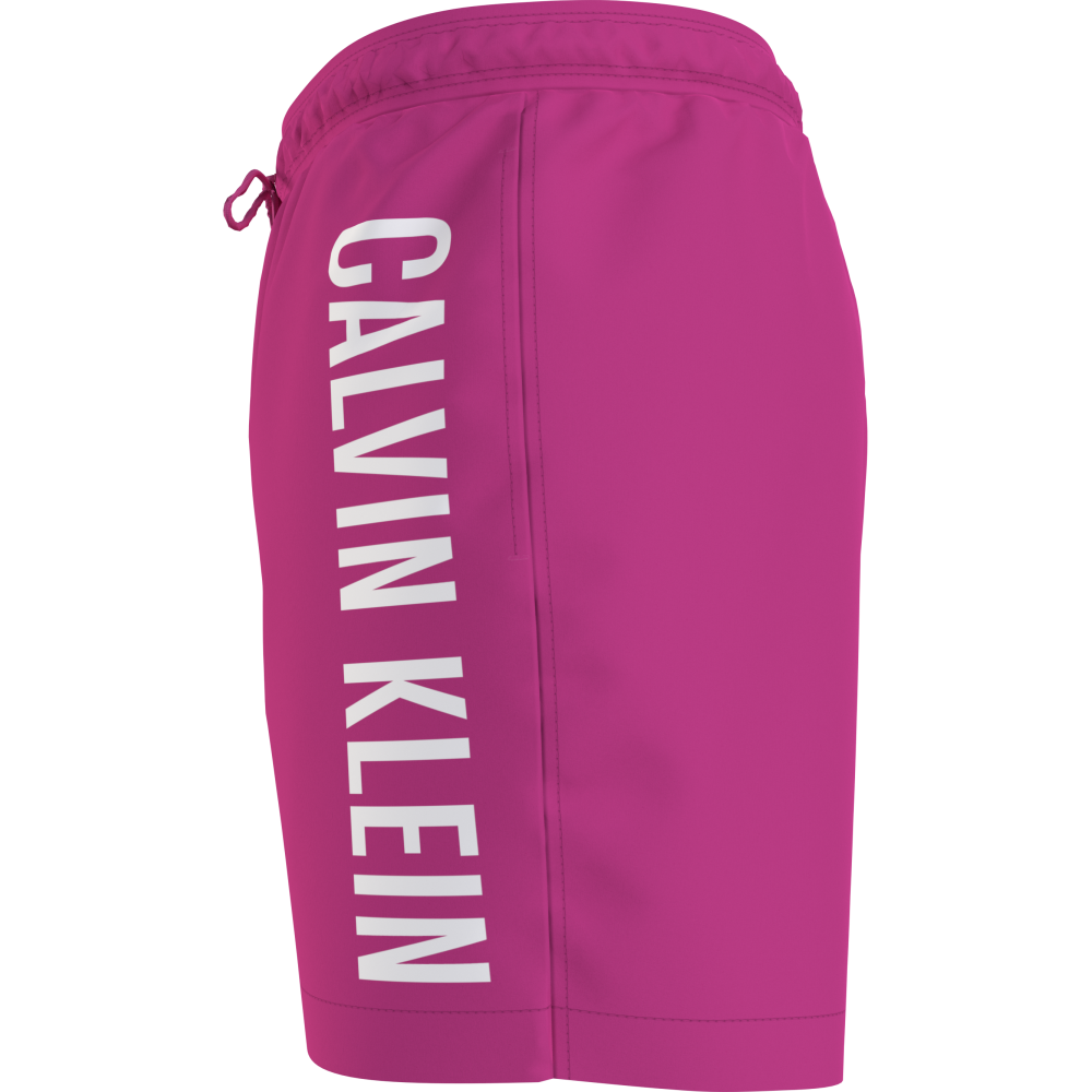 Calvin Klein medium Drawstring Swimwear Men KM0KM01004-T9Z, Ανδρικό Μαγιό Calvin Klein Μεσαίου Μήκους, ΦΟΥΞΙΑ