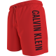 Calvin Klein Plus Size Drawstring Swimwear Men KM0KM01004-XM9, Ανδρικό Μαγιό Calvin Klein Μεσαίου Μήκους, ΚΟΚΚΙΝΟ