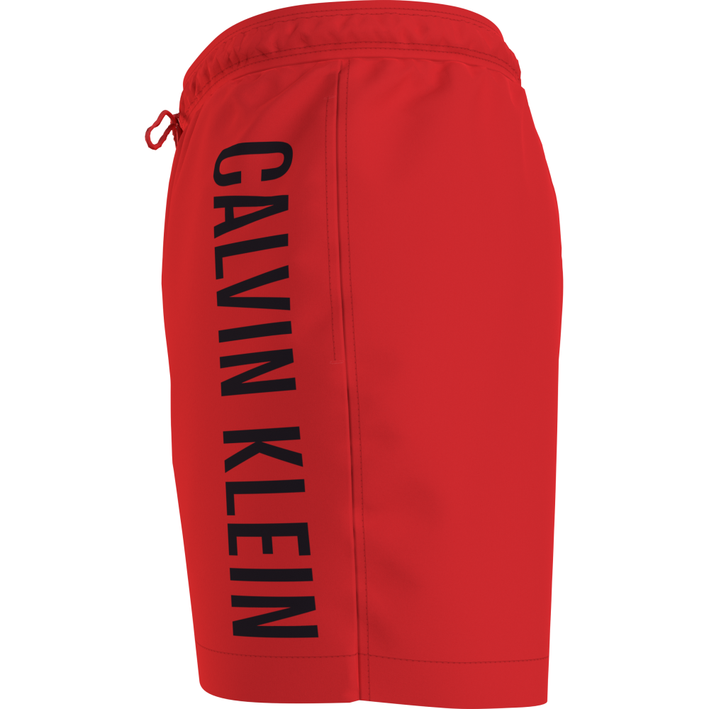 Calvin Klein Plus Size Drawstring Swimwear Men KM0KM01004-XM9, Ανδρικό Μαγιό Calvin Klein Μεσαίου Μήκους, ΚΟΚΚΙΝΟ