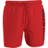 Calvin Klein Plus Size Drawstring Swimwear Men KM0KM01004-XM9, Ανδρικό Μαγιό Calvin Klein Μεσαίου Μήκους, ΚΟΚΚΙΝΟ