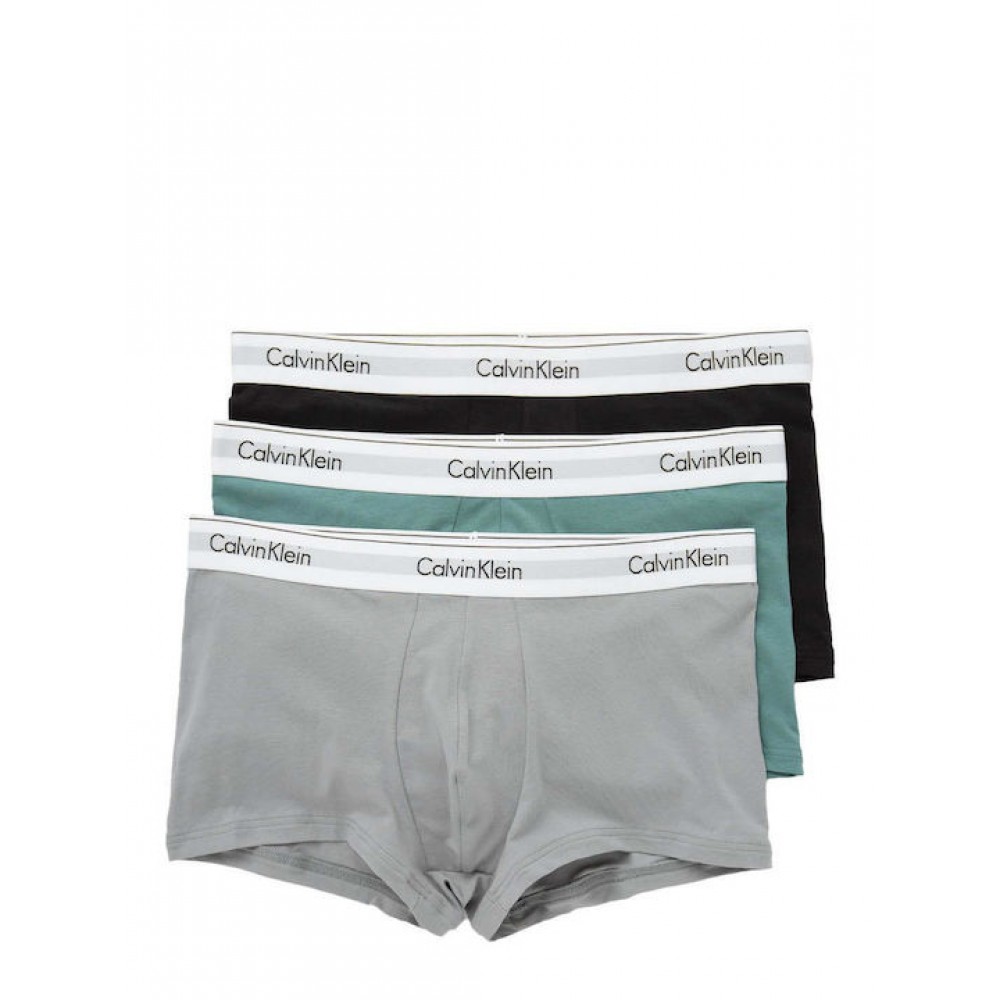 Boxer Plus Size Calvin Klein Trunk 3pcs,  000NB3377A-M8O, Ανδρικά Μπόξερ Μεγάλα Μεγέθη, MULTI COLOR