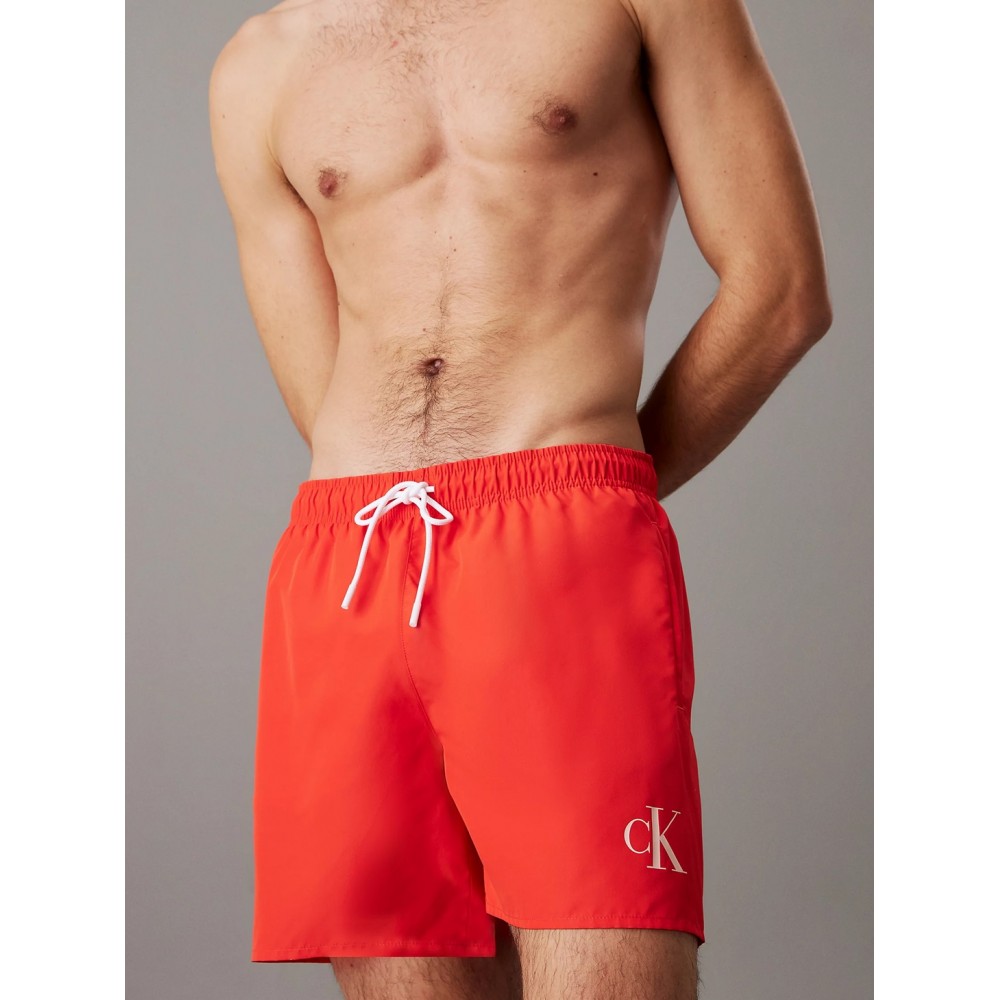 Calvin Klein KM0KM01101-XM8, Medium Drawstring Swimwear Men  Ανδρικό Μαγιό, ΚΟΚΚΙΝΟ