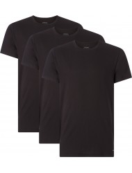 Calvin Klein 000NB4011E-001 S/S Crew Neck 3pk, Ανδρικές Φανέλες Κοντό Μανίκι 3 τεμ.  ΜΑΥΡΟ