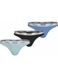 Calvin Klein 000QD5209E-W9H, Γυναικεία Κυλοτάκια Thong  σετ 3 τεμ. MULTI COLOUR