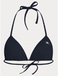 Γυναικείο Τριγωνάκι Μαγιό, Calvin Klein Triangle-RP Bikini Top  KW0KW02343-BEH, ΜΑΥΡΟ