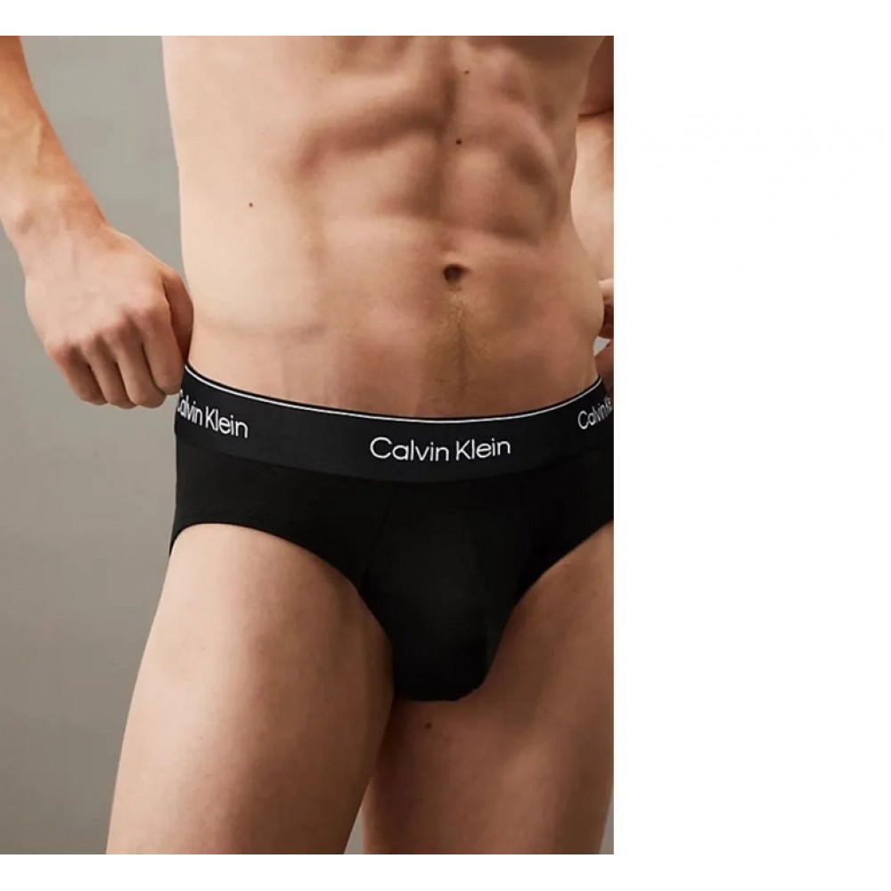 Calvin Klein LV00NB4388-TM6, ICON COTTON STRETCH Hip Brief, Ανδρικά Σλιπ 3 τεμ. BLACK Calvin Klein LV00NB4388-TM6, ICON COTTON STRETCH Hip Brief, Ανδρικά Σλιπ 3 τεμ. BLACK