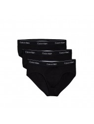 Calvin Klein LV00NB4388-TM6, ICON COTTON STRETCH Hip Brief, Ανδρικά Σλιπ 3 τεμ. BLACK 