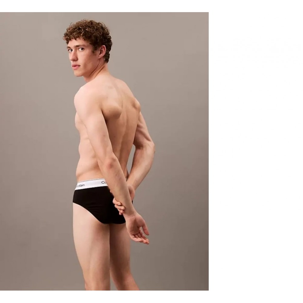 Calvin Klein LV00NB4388-UB1, ICON COTTON STRETCH Hip Brief, Ανδρικά Σλιπ 3 τεμ. BLACK 