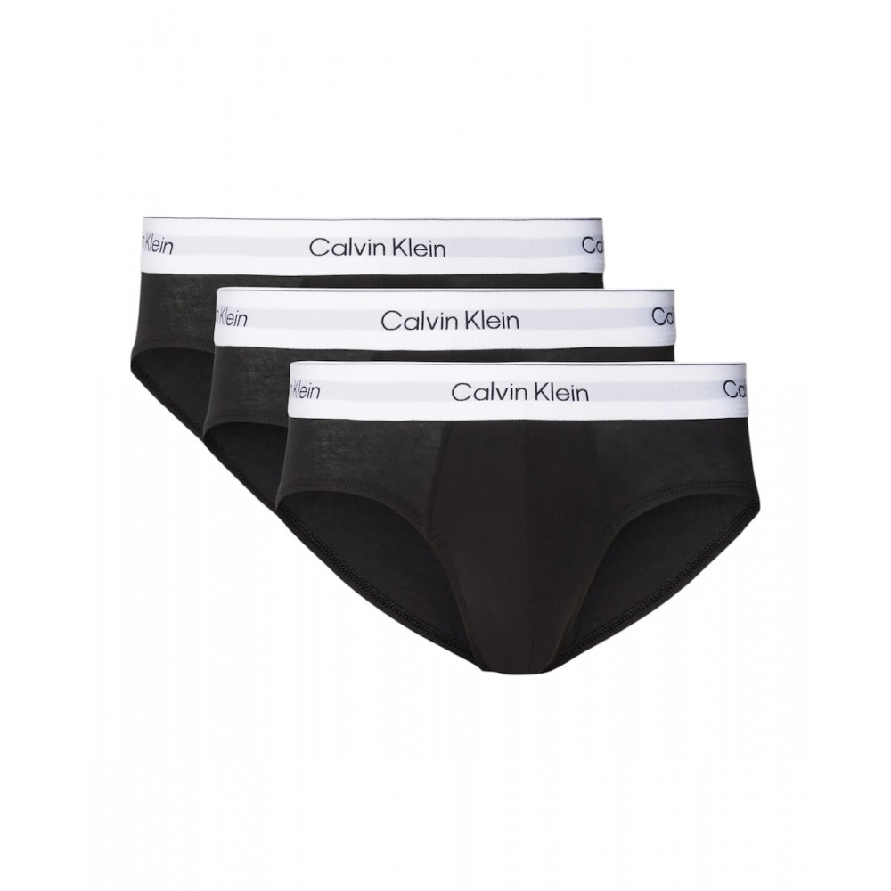 Calvin Klein LV00NB4388-UB1, ICON COTTON STRETCH Hip Brief, Ανδρικά Σλιπ 3 τεμ. BLACK 
