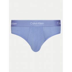 Calvin Klein LV00NB4388-W8O ICON COTTON STRETCH Hip Brief, Ανδρικά Σλιπ 3 τεμ. Glacier, Blue Bell
