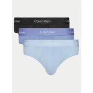 Calvin Klein LV00NB4388-W8O ICON COTTON STRETCH Hip Brief, Ανδρικά Σλιπ 3 τεμ. Glacier, Blue Bell
