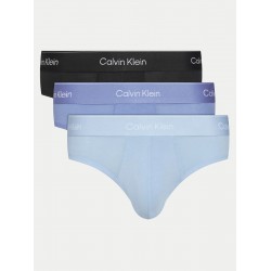Calvin Klein LV00NB4388-W8O ICON COTTON STRETCH Hip Brief, Ανδρικά Σλιπ 3 τεμ. Glacier, Blue Bell