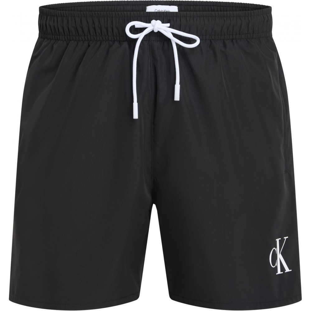 Calvin Klein KM0KM01101-BEH, Medium Drawstring Swimwear Men  Ανδρικό Μαγιό, ΜΑΥΡΟ