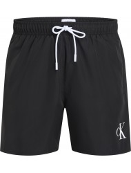 Calvin Klein KM0KM01101-BEH, Medium Drawstring Swimwear Men  Ανδρικό Μαγιό, ΜΑΥΡΟ