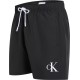 Calvin Klein KM0KM01101-BEH, Medium Drawstring Swimwear Men  Ανδρικό Μαγιό, ΜΑΥΡΟ