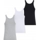 CALVIN KLEIN LV00QS7493-6H3, Γυναικεία Τοπ SCROOP NECK COTTON TANK 3pcs, ΑΣΠΡΟ-ΜΑΥΡΟ-ΓΚΡΙ