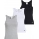 CALVIN KLEIN LV00QS7493-6H3, Γυναικεία Τοπ SCROOP NECK COTTON TANK 3pcs, ΑΣΠΡΟ-ΜΑΥΡΟ-ΓΚΡΙ