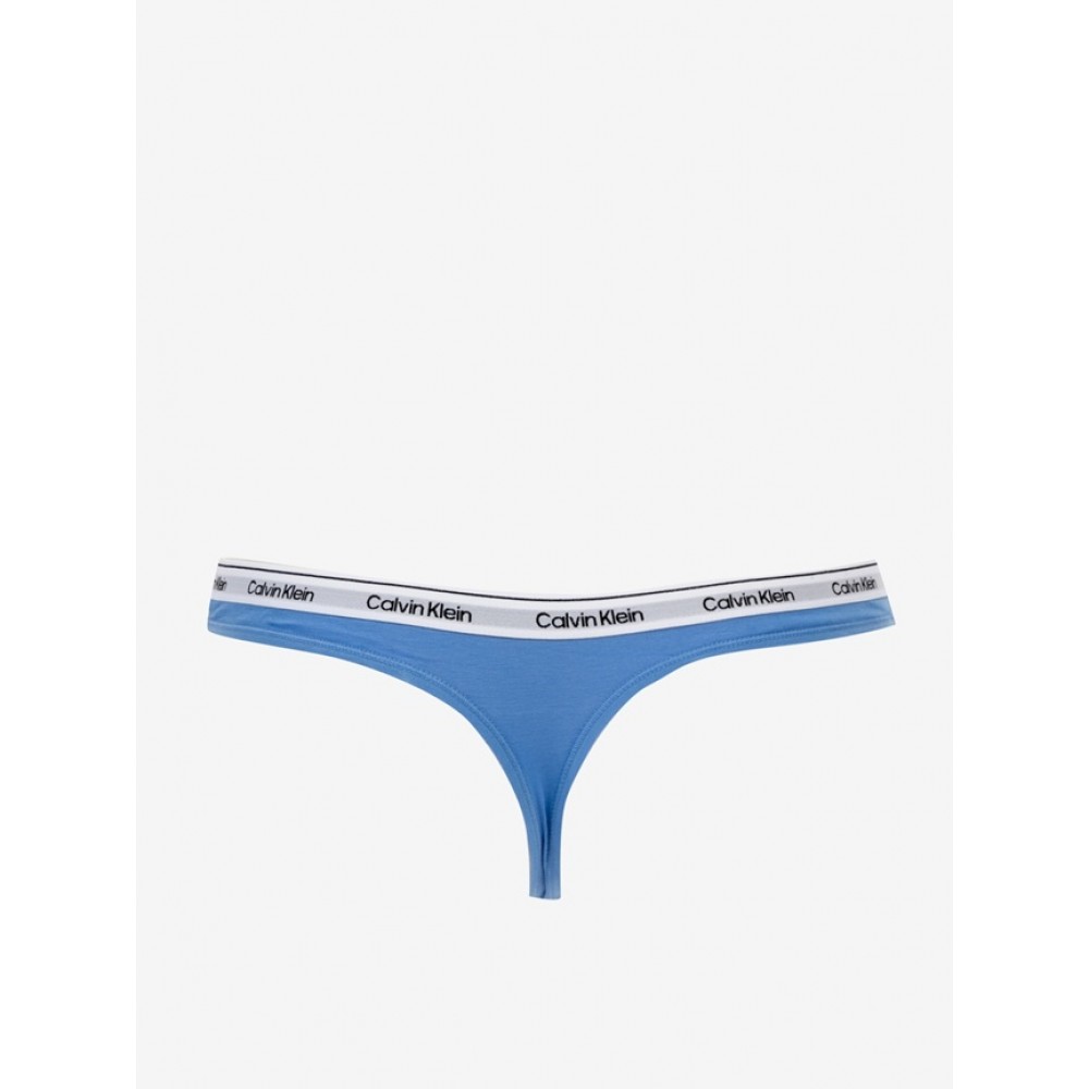 Calvin Klein  Bikini  3Pack 000QD5209E-W9H, Γυναικεία Κυλοτάκια Thong  σετ 3 τεμ. MULTI COLOUR