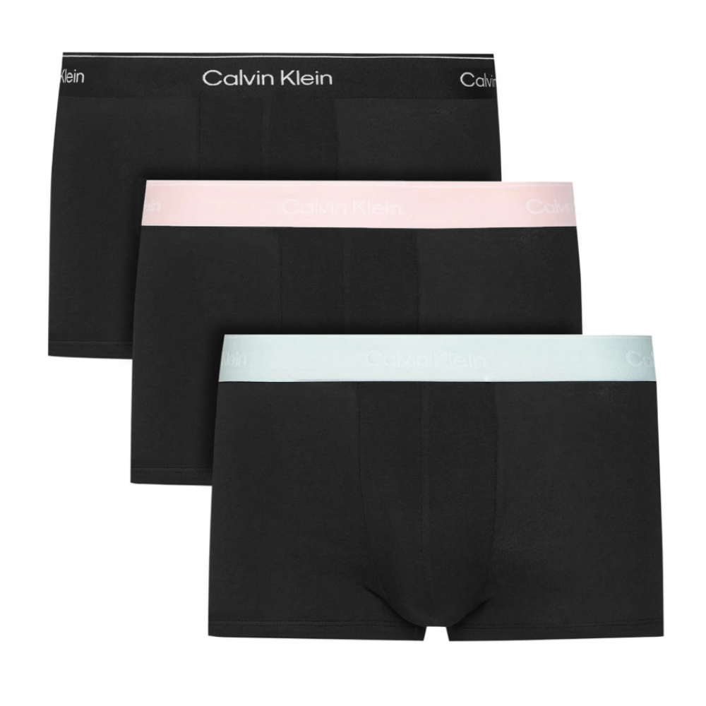 Calvin Klein LV00NB4389-3ZG, Ανδρικά Μπόξερ 3pack Low Rise  Trunk Cotton Stretch, ΜΑΥΡΟ