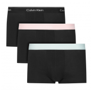 Calvin Klein LV00NB4389-3ZG, Ανδρικά Μπόξερ 3pack Low Rise  Trunk Cotton Stretch, ΜΑΥΡΟ