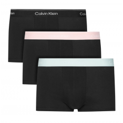Calvin Klein LV00NB4389-3ZG, Ανδρικά Μπόξερ 3pack Low Rise  Trunk Cotton Stretch, ΜΑΥΡΟ