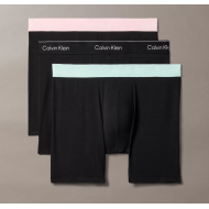 Calvin Klein LV00NB4394-3ZG, Ανδρικό Boxer Brief  3 τεμ. Βαμβακερό μακρύ, ΜΑΥΡΟ