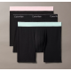 Calvin Klein LV00NB4394-3ZG, Ανδρικό Boxer Brief  3 τεμ. Βαμβακερό μακρύ, ΜΑΥΡΟ