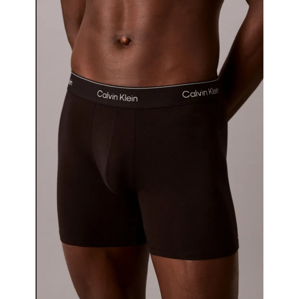 Calvin Klein LV00NB4394-40I, Men's Icon Boxer Brief  3 τεμ. Ανδρικά Μπόξερ Μακρύ, ΜΑΥΡΟ