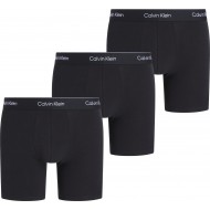Calvin Klein LV00NB4394-TM6, Ανδρικό Boxer Brief  3 τεμ. Βαμβακερό μακρύ, ΜΑΥΡΟ
