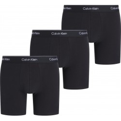 Calvin Klein LV00NB4394-TM6, Ανδρικό Boxer Brief  3 τεμ. Βαμβακερό μακρύ, ΜΑΥΡΟ