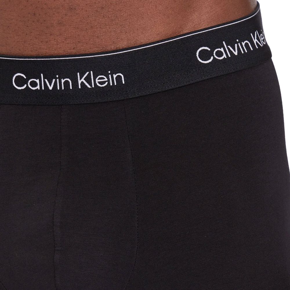 Calvin Klein LV00NB4394-3ZG, Ανδρικό Boxer Brief  3 τεμ. Βαμβακερό μακρύ, ΜΑΥΡΟ