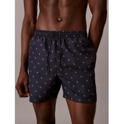 Calvin Klein LV00N61027-2QR, Medium Drawstring Covered Waist, Ανδρικό Μαγιό ΜΠΛΕ ΣΚΟΥΡΟ