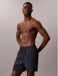 Calvin Klein LV00N61027-2QR, Medium Drawstring Covered Waist, Ανδρικό Μαγιό ΜΠΛΕ ΣΚΟΥΡΟ